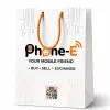 Custom Printed White Paper Shopping Bag with Rope Handle | Premium Retail Carry Bag (9.5 × 7 × 3.5 Inch)