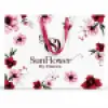 Signature Floral Printed Paper Shopping Bag | Custom Brand Packaging | 21 × 15 × 4 Inch