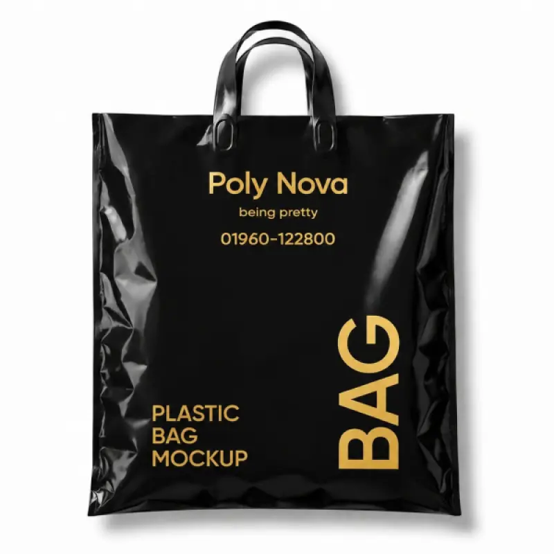 Premium 16mm Handle Poly Shopping Bag | Custom Printed Plastic Carry Bag | Poly Nova