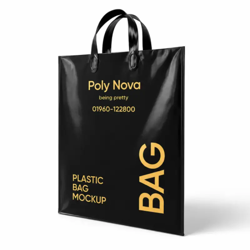 Premium 16mm Handle Poly Shopping Bag | Custom Printed Plastic Carry Bag | Poly Nova