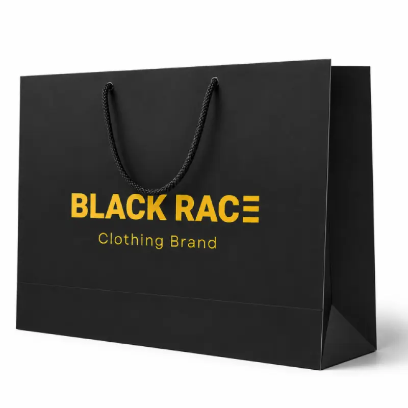 Custom Printed Premium Paper Shopping Bag with Rope Handle – 15 × 10.5 × 5 Inch