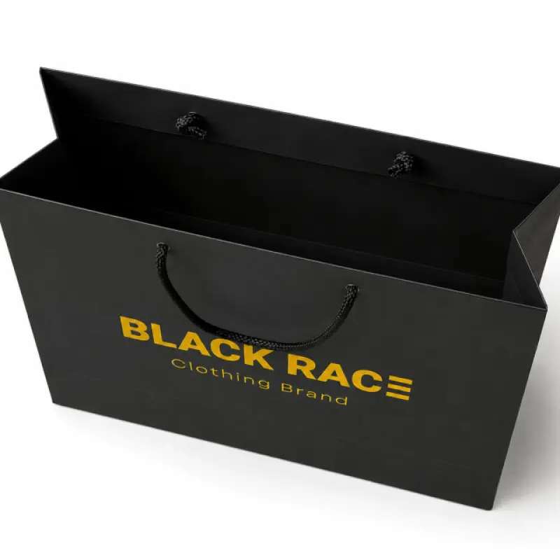 Custom Printed Premium Paper Shopping Bag with Rope Handle – 15 × 10.5 × 5 Inch