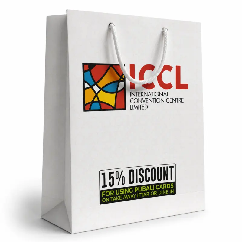 Custom Paper Shopping Bag with Rope Handle | Premium Printed Gift Bag | 9.6 × 14 × 4 Inch