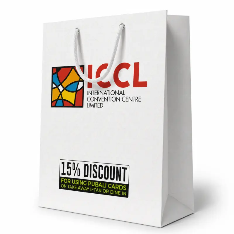 Custom Paper Shopping Bag with Rope Handle | Premium Printed Gift Bag | 9.6 × 14 × 4 Inch