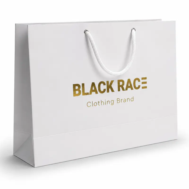 Custom Printed Premium Paper Shopping Bag with Rope Handle – 15 × 10.5 × 5 Inch