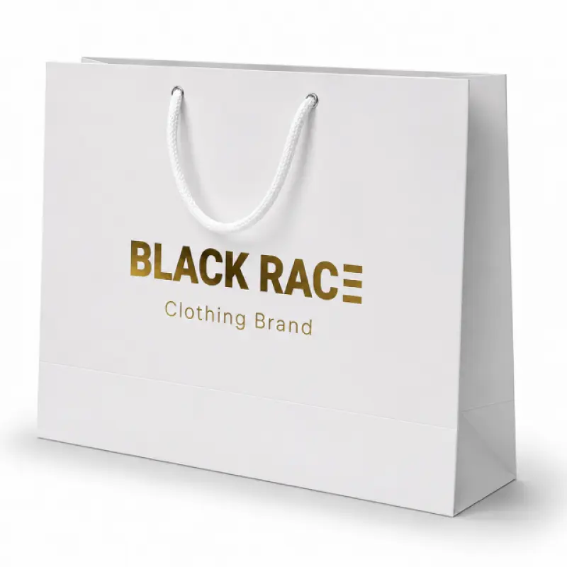Custom Printed Premium Paper Shopping Bag with Rope Handle – 15 × 10.5 × 5 Inch