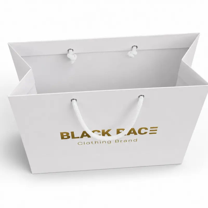 Custom Printed Premium Paper Shopping Bag with Rope Handle – 15 × 10.5 × 5 Inch